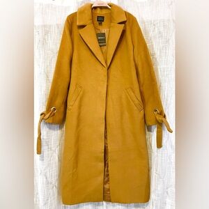 Forever 21 Camel Trench Coat with Tie Sleeves